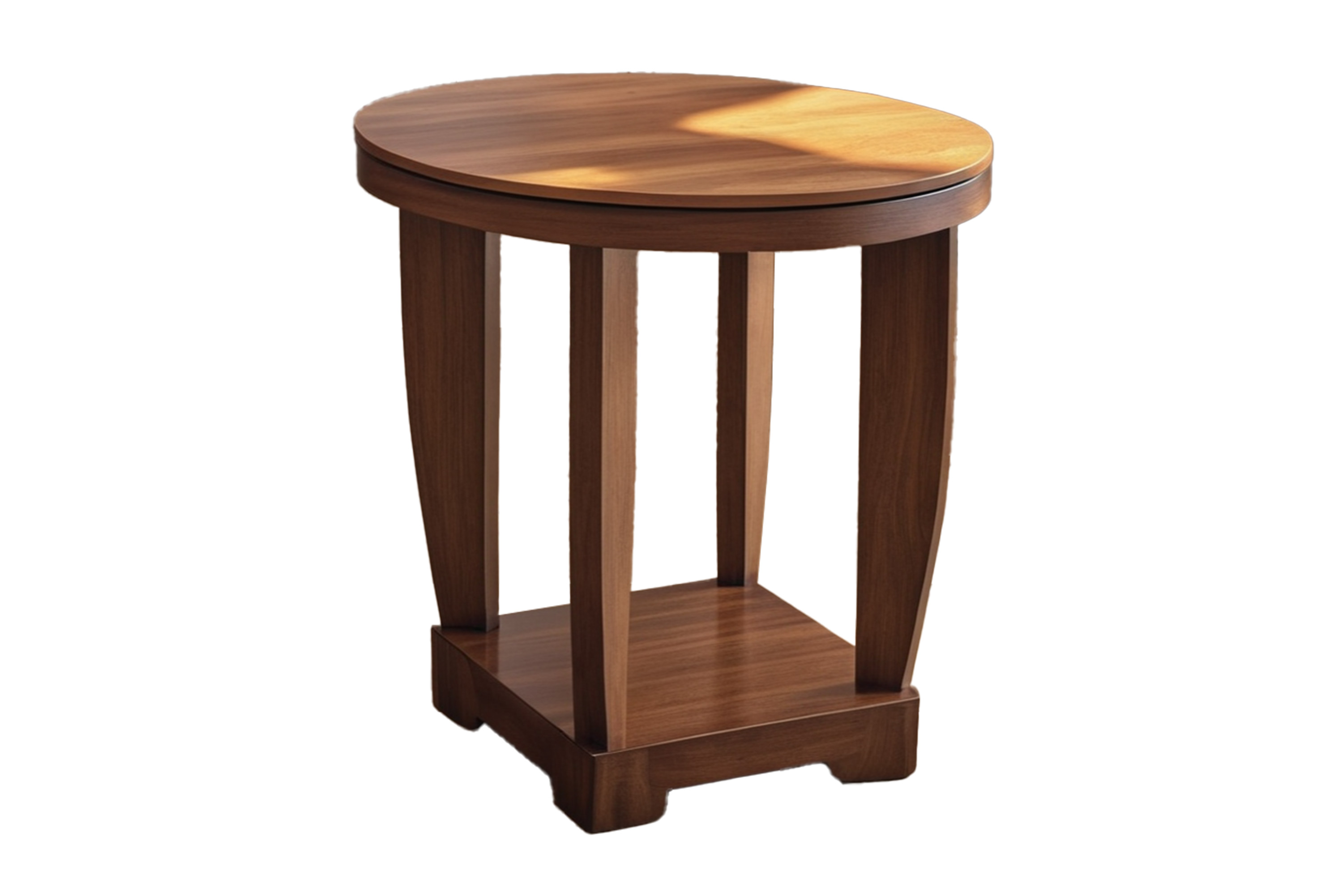 Art Deco side table with walnut